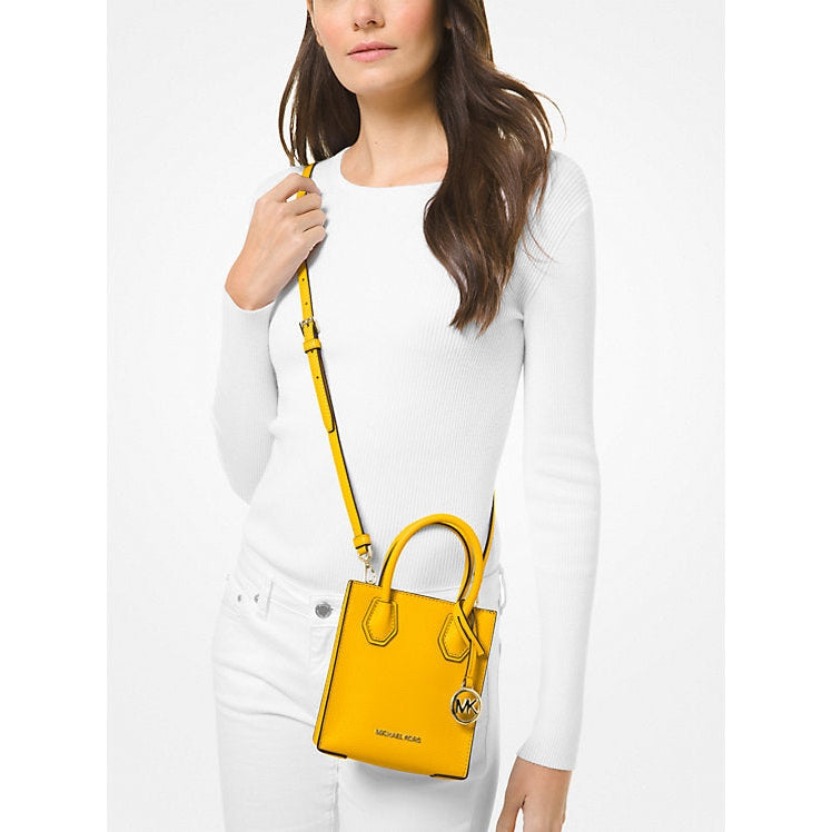 Michael Kors Mercer Extra-Small Pebbled Leather Crossbody Bag
