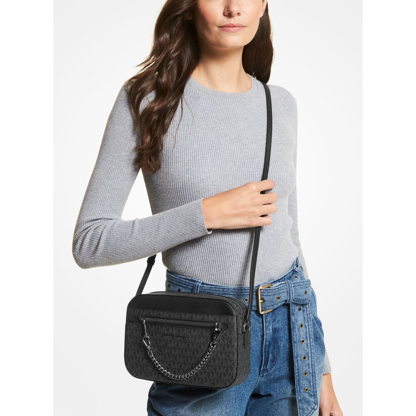 Michael Kors Jet Set Large Logo Crossbody Bag