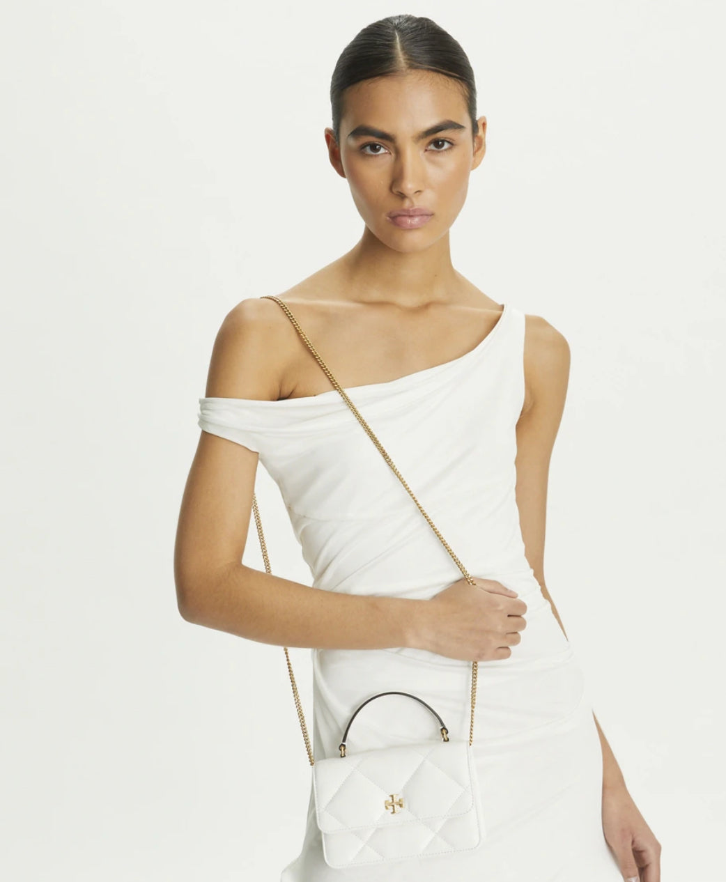 Tory Burch Mini Kira Diamond Quilt Top-Handle Crossbody