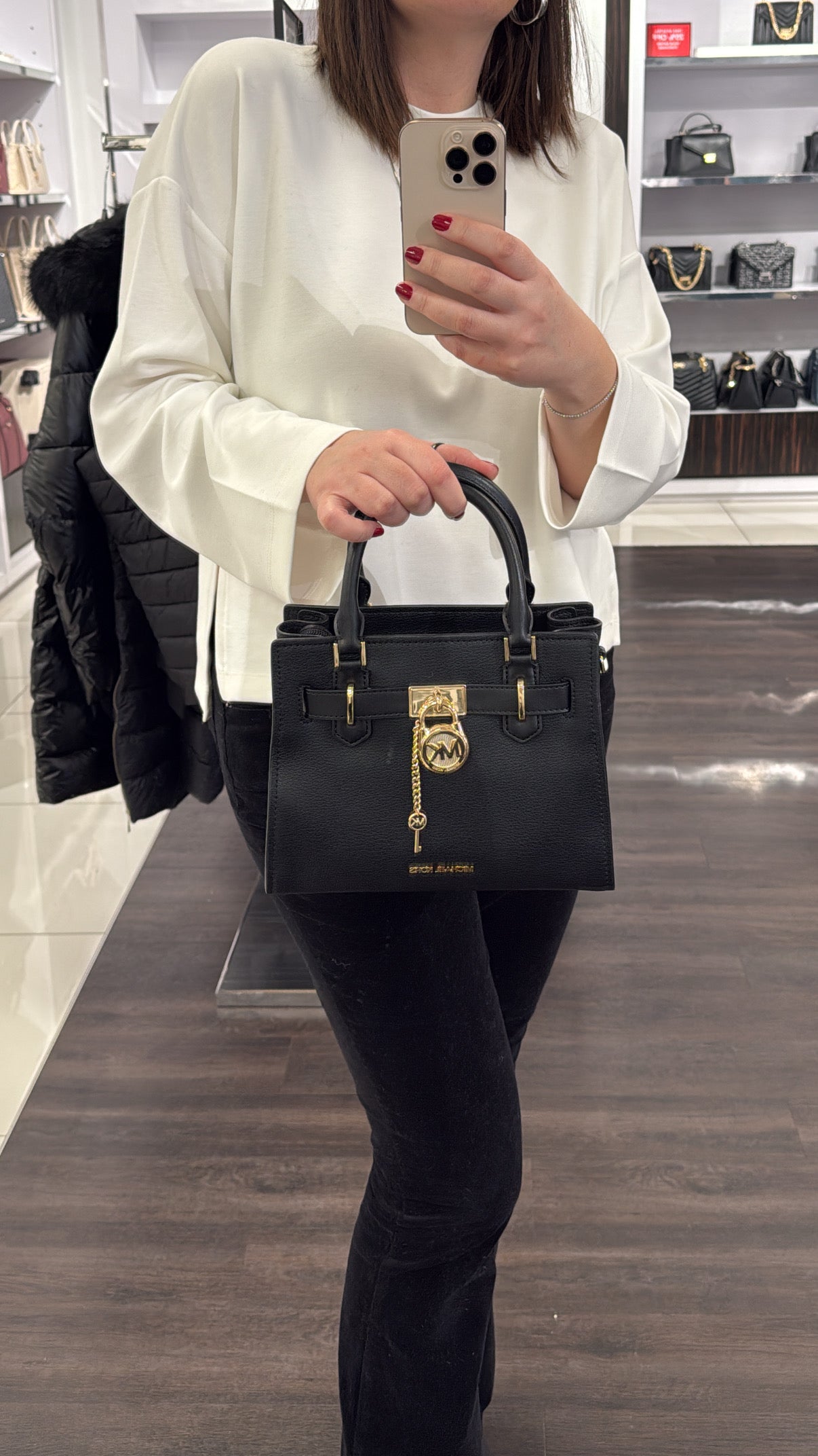 Michael Kors Hamilton Small Leather Satchel