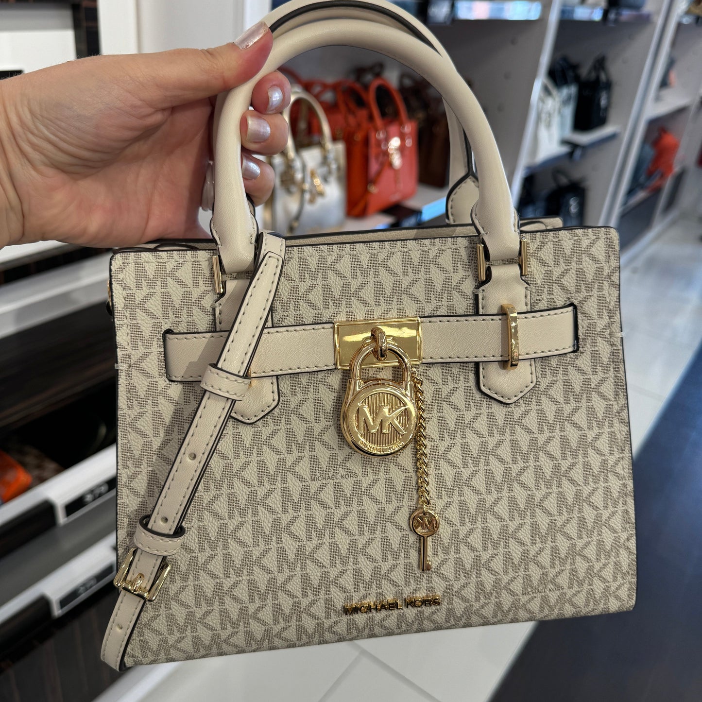 Michael Kors Hamilton Small Leather Satchel