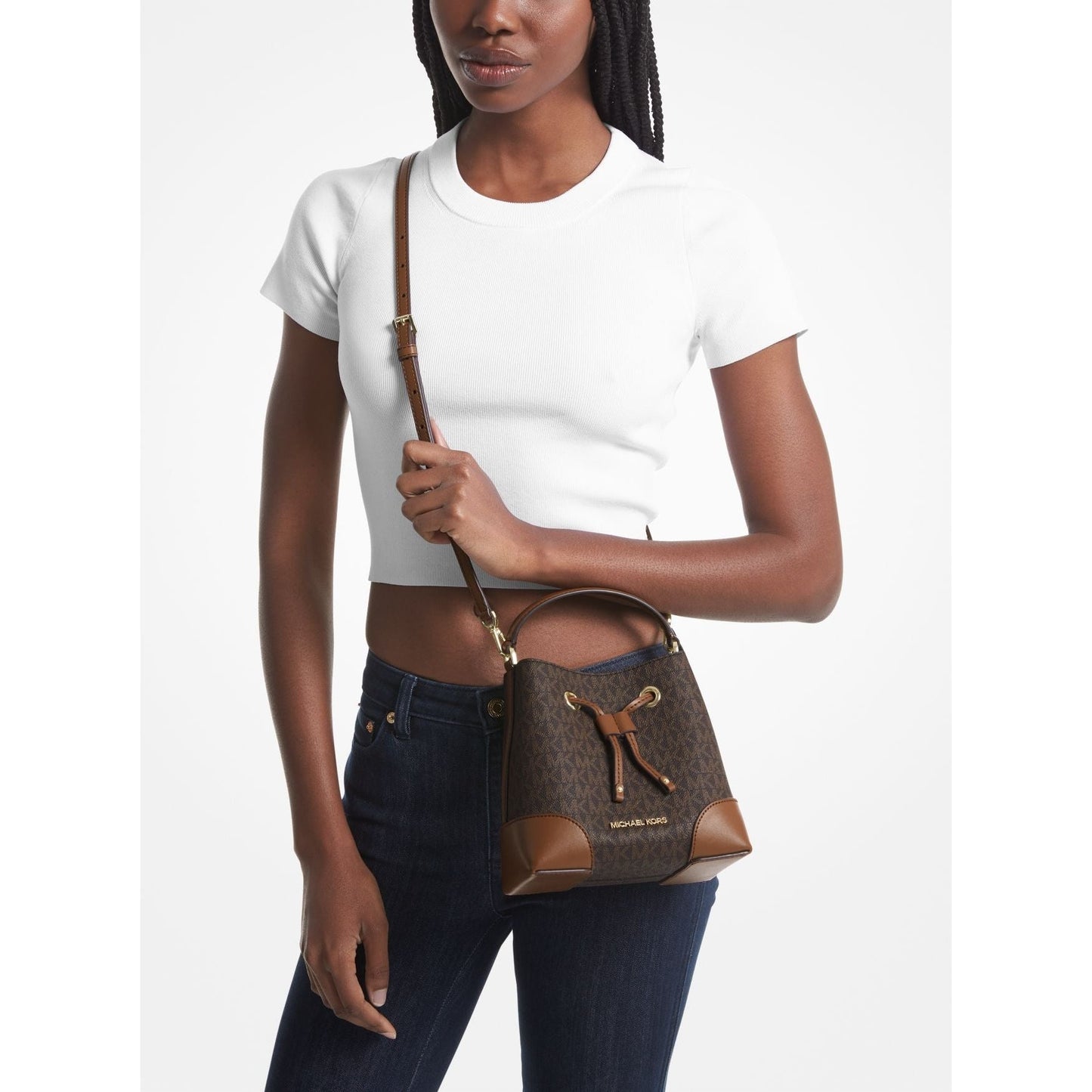 Michael Kors Mercer Small Logo Bucket Bag