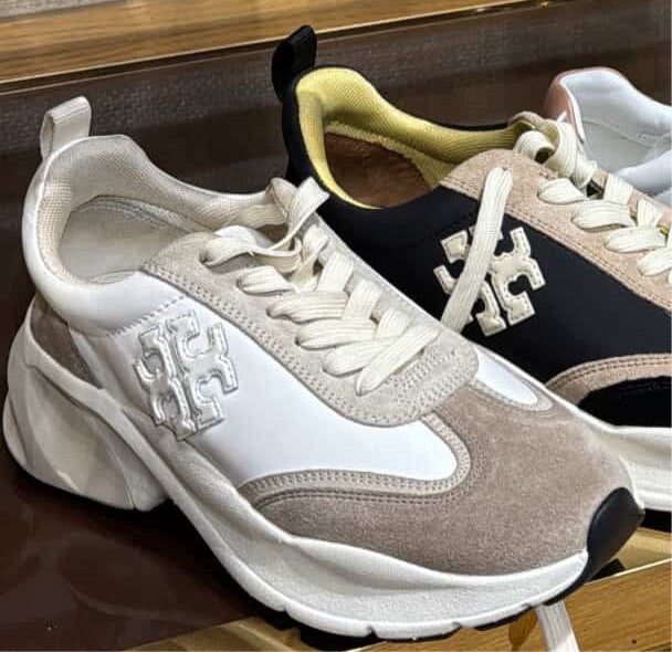 Tory Burch Kick Trainer Sneakers White Multi
