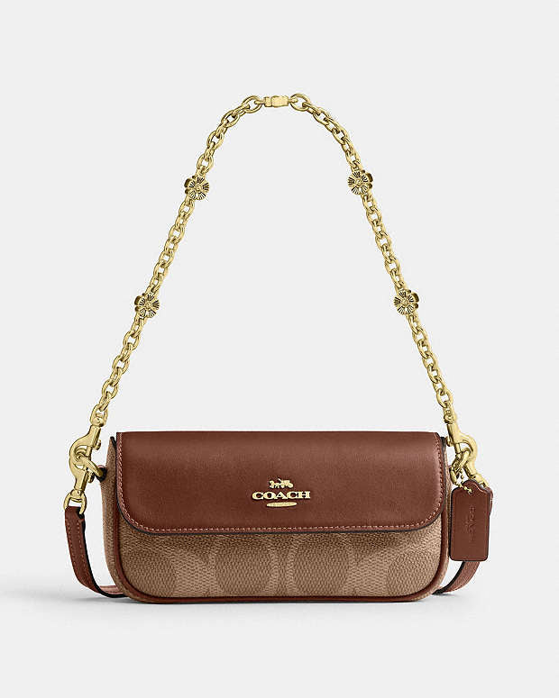 Coach Hailey Flap Bag In Signature Canvas