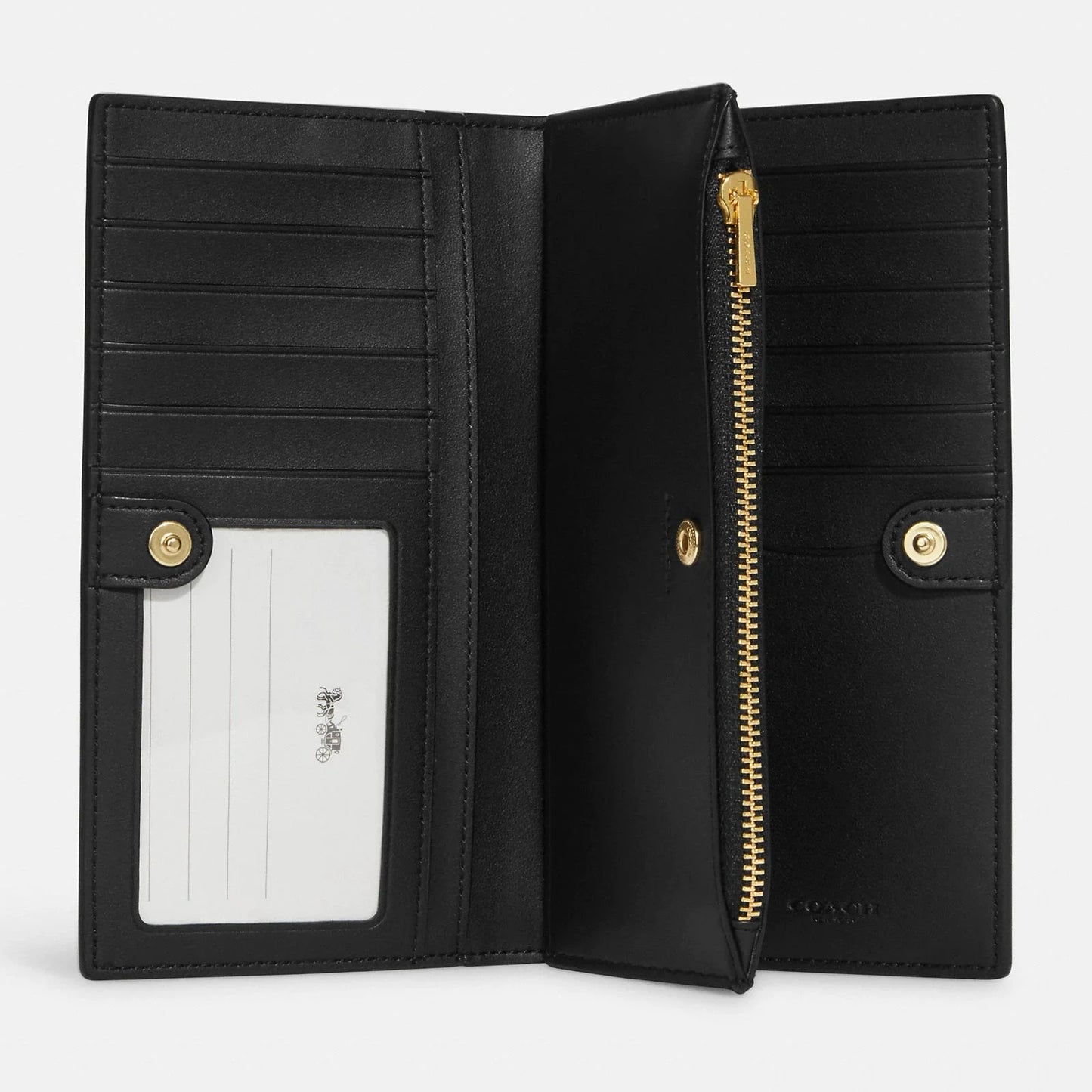 Coach Slim Zip Wallet In Signature Canvas