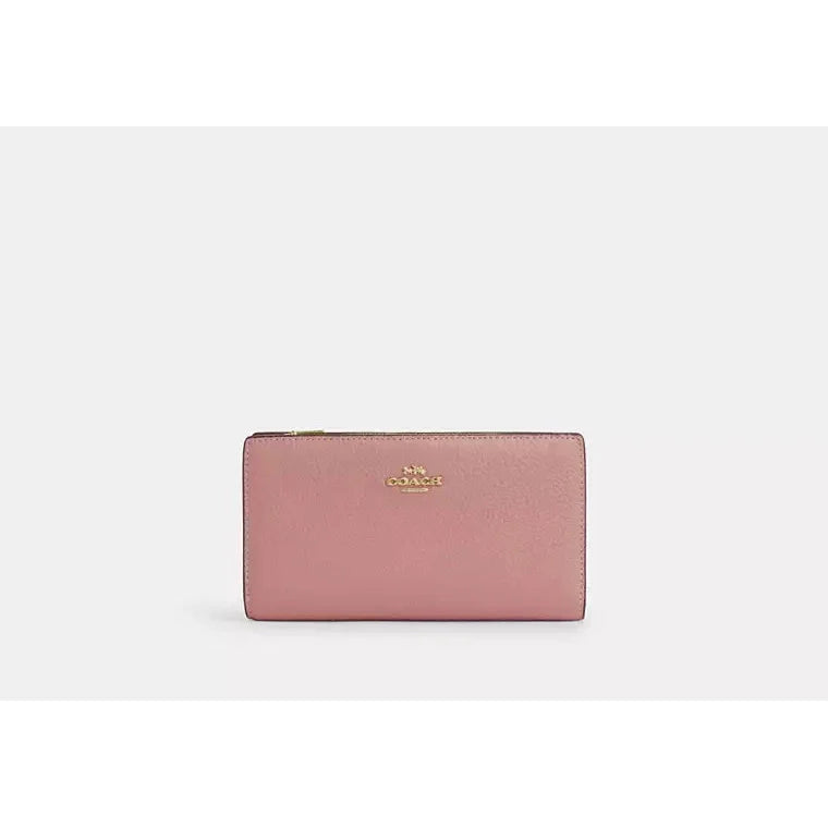 Coach Slim Zip Wallet In Signature Canvas