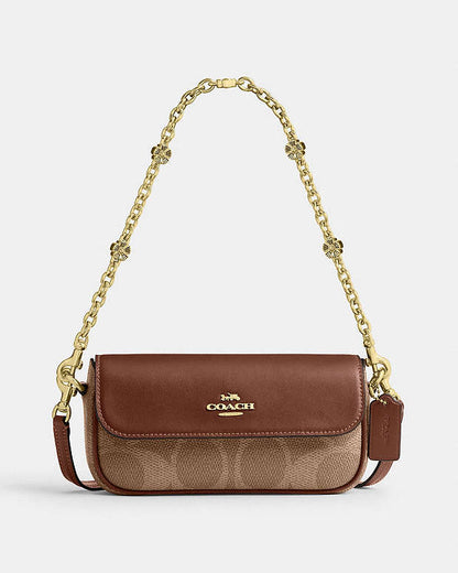 Coach Hailey Flap Bag In Signature Canvas