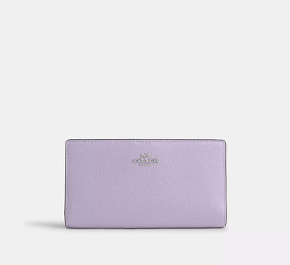 Coach Slim Zip Wallet In Signature Canvas