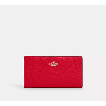 Coach Slim Zip Wallet In Signature Canvas